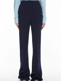 Jersey mini flare trousers