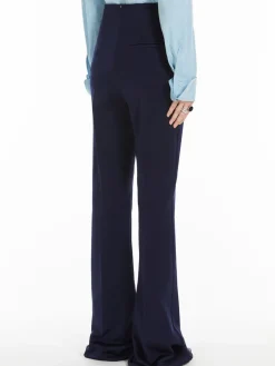 Jersey mini flare trousers