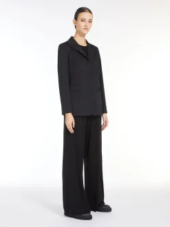 Jersey straight trousers