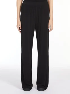 Jersey straight trousers