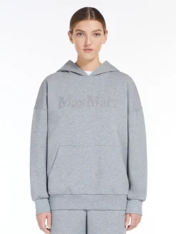 Jersey sweatshirt with embroidery