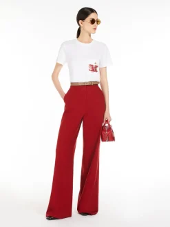 Jersey T-shirt with embroidered pocket