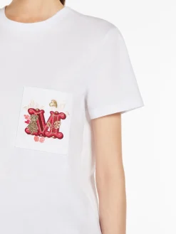 Jersey T-shirt with embroidered pocket