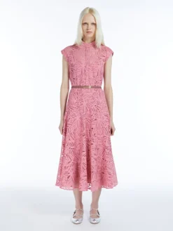 Lace dress with flounces