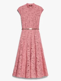 Lace dress with flounces