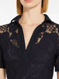 Lace polo shirt dress
