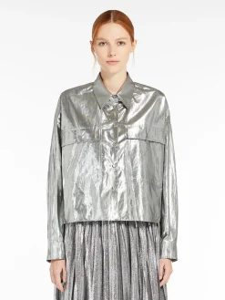 Lamé cotton shirt