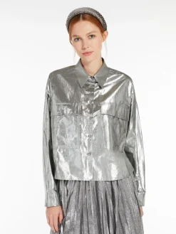 Lamé cotton shirt
