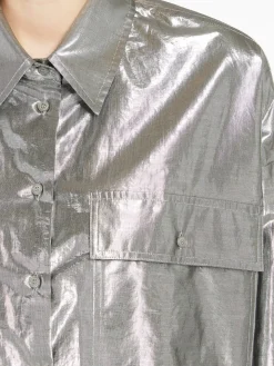 Lamé cotton shirt