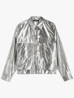 Lamé cotton shirt
