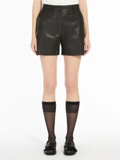 Leather shorts