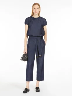 Lightweight denim trousers