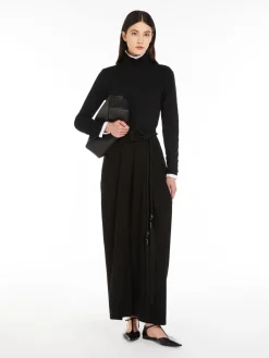 Long cady skirt with pleats