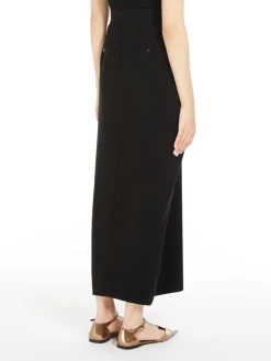 Long cady skirt with pleats