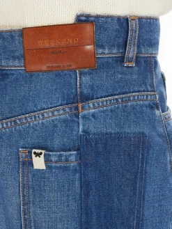 Long, cotton-denim skirt