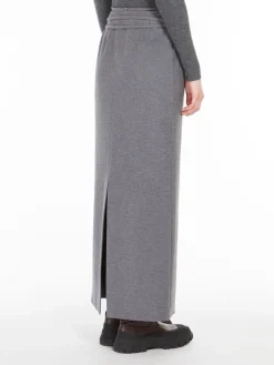 Long jersey skirt