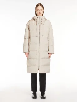 Long, reversible taffeta parka