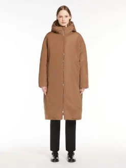Long, reversible taffeta parka