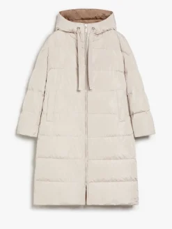 Long, reversible taffeta parka