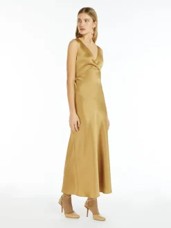 Long satin dress
