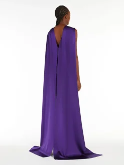 Long silk-satin dress