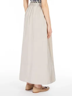 Long taffeta skirt