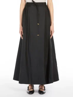Long taffeta skirt