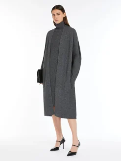 Long, wool and cashmere cardigan