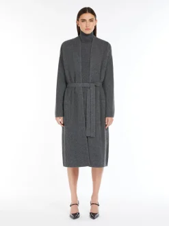 Long, wool and cashmere cardigan