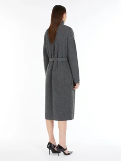 Long, wool and cashmere cardigan