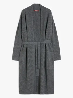 Long, wool and cashmere cardigan