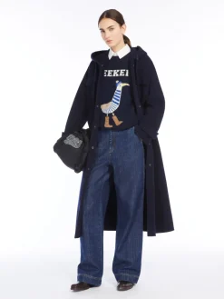Long wool broadcloth coat