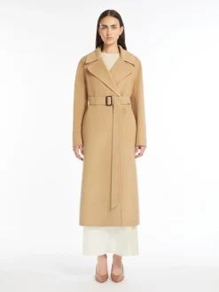 Long wool robe coat