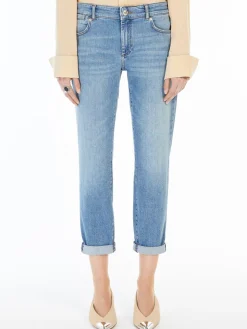 Low-rise cigarette jeans