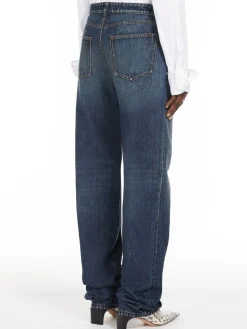 Low-rise straight jeans