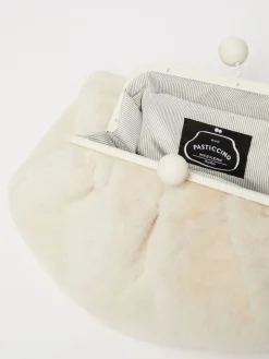 Medium furry fabric Pasticcino Bag