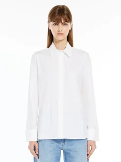 Men’s-style cotton crepe shirt