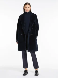 Midi alpaca and wool coat