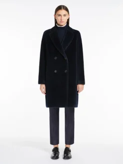 Midi alpaca and wool coat
