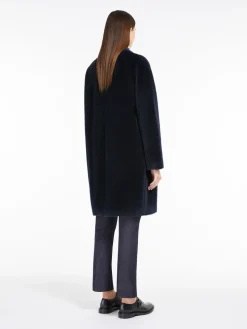 Midi alpaca and wool coat