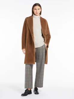 Midi alpaca and wool coat