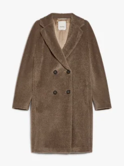 Midi alpaca and wool coat