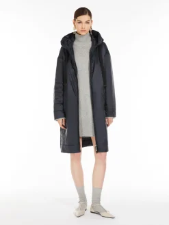 Midi parka in water-repellent canvas
