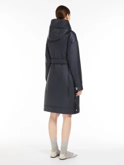 Midi parka in water-repellent canvas