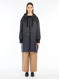 Midi parka in water-repellent canvas