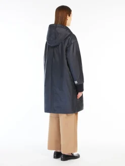 Midi parka in water-repellent canvas