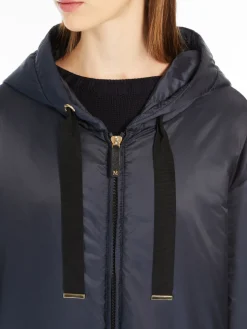 Midi parka in water-repellent canvas