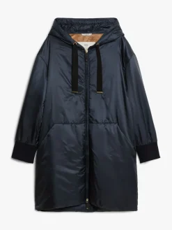 Midi parka in water-repellent canvas