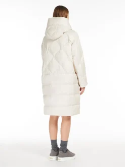 Midi parka in water-repellent canvas