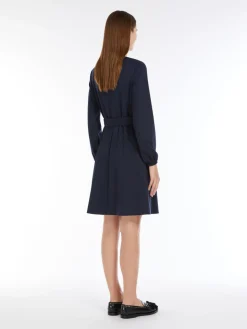 Milano-knit jersey midi dress